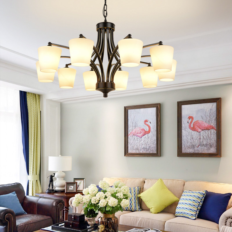 美式简约客厅灯中古风吊灯大气餐厅饭桌复古卧室书房乡村新款灯具,淘宝优惠券,粉丝福利购,淘宝优惠卷