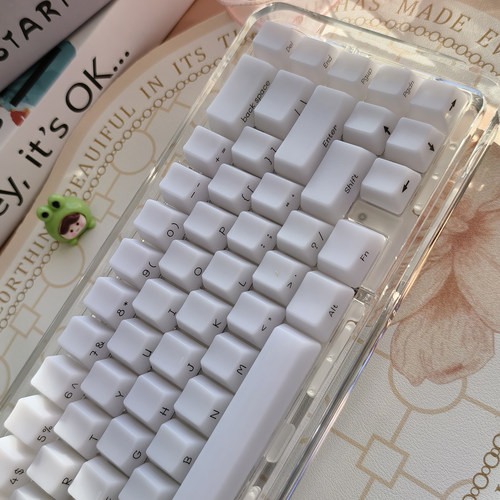 雾透键帽OEM高度透光十字轴芯客制化机械键盘侧刻印字小全套130键 - 图2