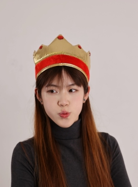 可爱搞怪卡通国王造型皇冠头套帽子拍照写真表演派对生日礼物道具