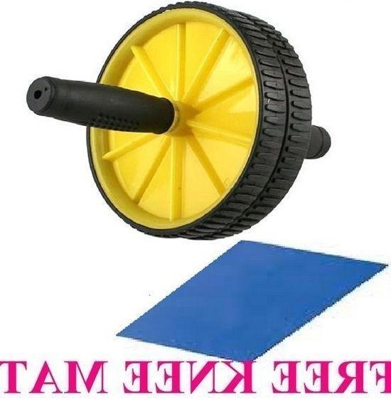 dual abs abdominal roller wheel exerciser workout body train - 图1