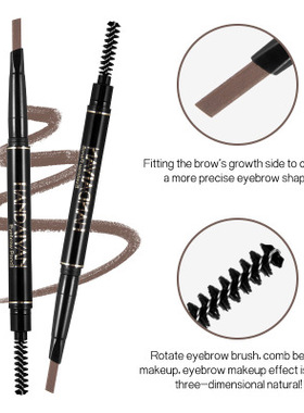 Black Brown Eyebrow Enhancer Pencil 黑色棕色双头旋转眉笔眉刷