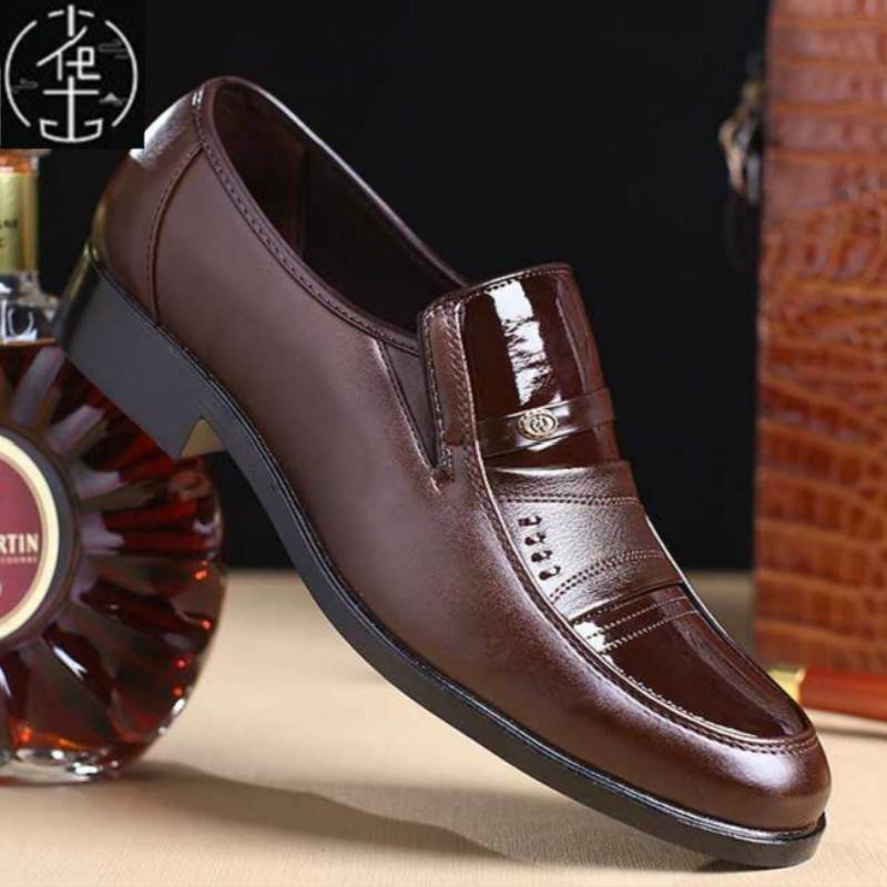 Men Leather Formal Business Shoes Male Office Work Flat Shoe - 图3