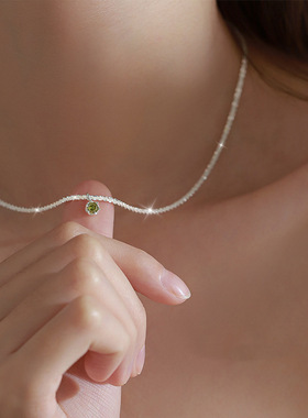 S925纯银满天星项链女轻奢小众设计感高级独特吊坠颈链锁骨链