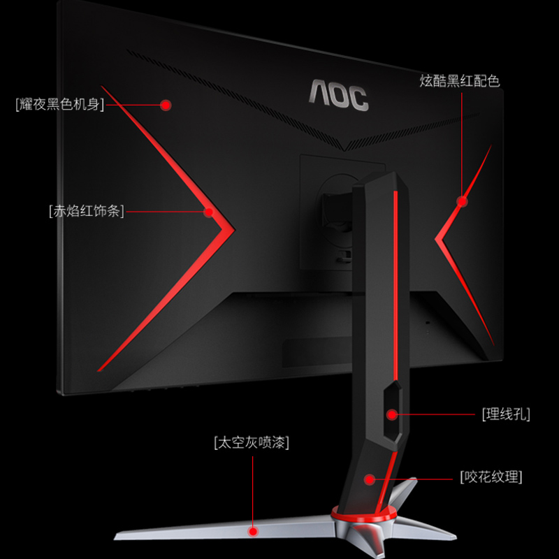 AOC Q27G2显示器27英寸电竞2K电脑144HZ游戏PS4台式1MS响应液晶屏 - 图2