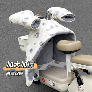 适用雅迪爱玛台铃绿源小型电动车挡风被冬季分体式护腿防水防风罩