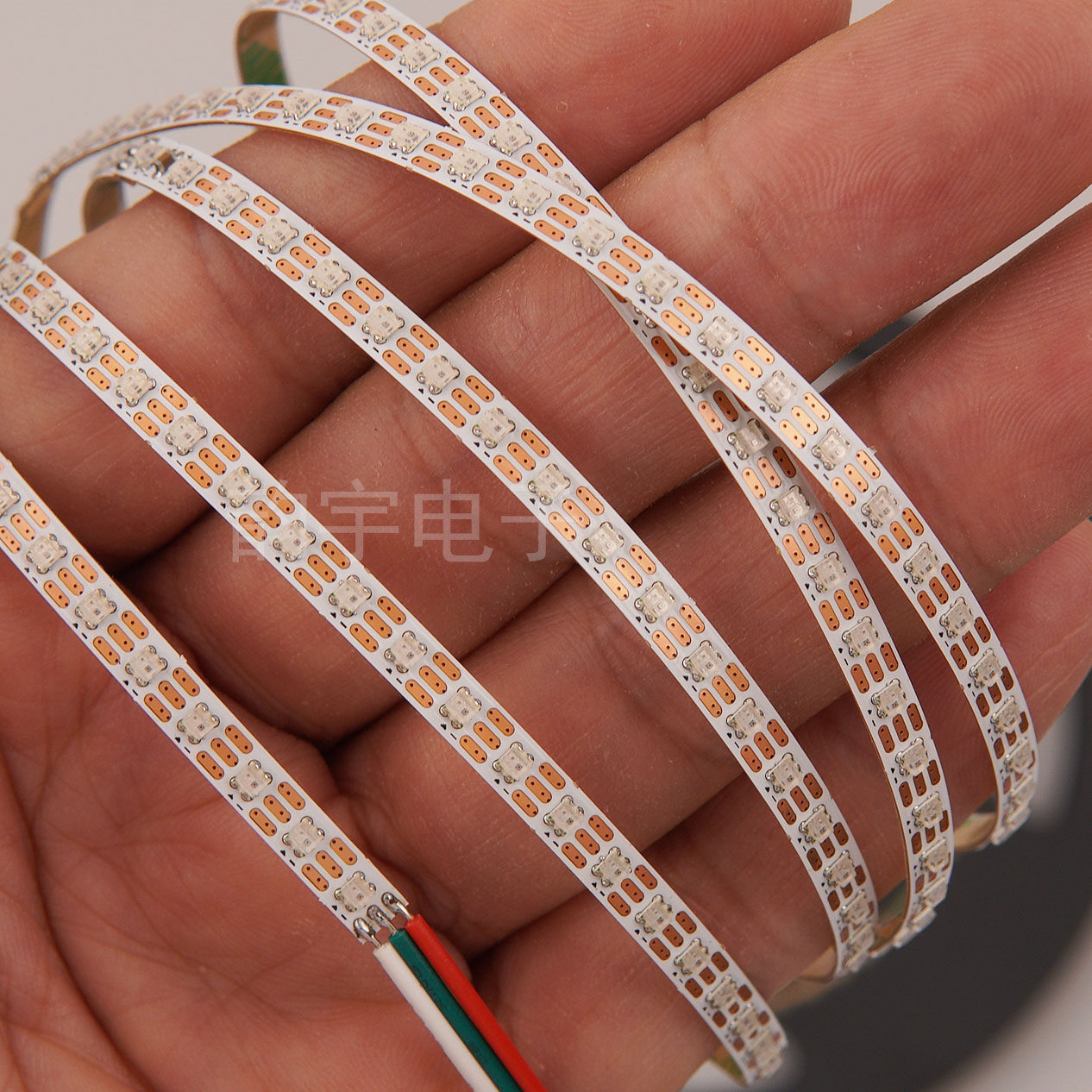 WS2812窄版4mmLED幻彩灯带5V贴片RGB彩色灯带跑马灯200灯珠可编程 - 图0