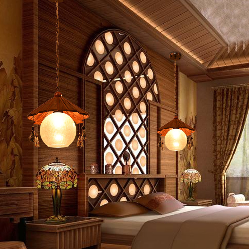 中式复古吊灯怀旧个性创意实木单头餐厅灯吧台仿古酒吧茶楼灯具,淘宝优惠券,粉丝福利购,淘宝优惠卷