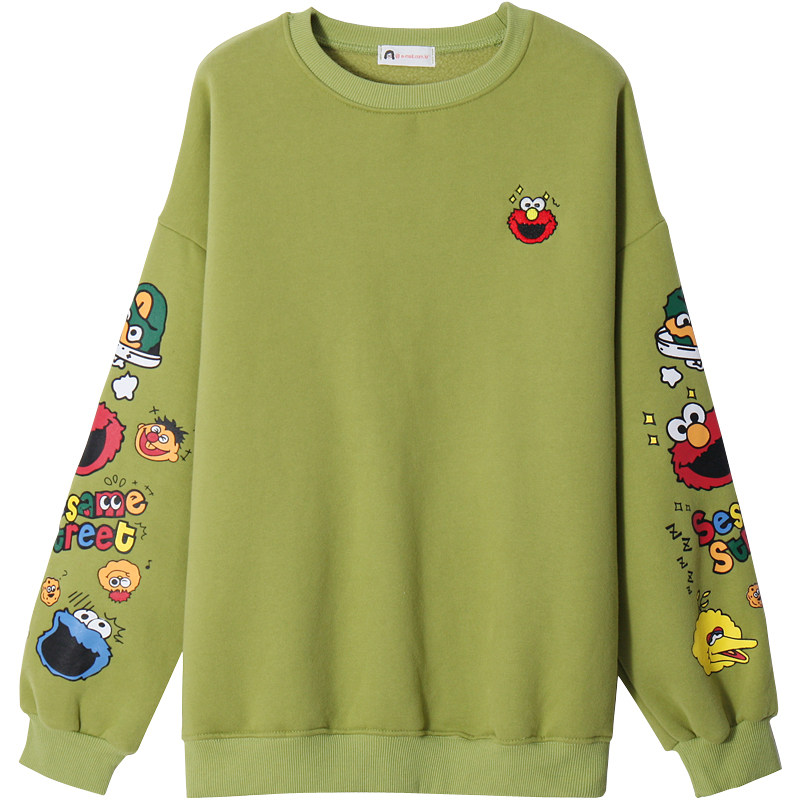 中长款卡通加绒2020秋冬新款卫衣 青花羊卫衣/绒衫