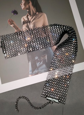 宽版遮颈纹颈带项圈锁骨链女项链