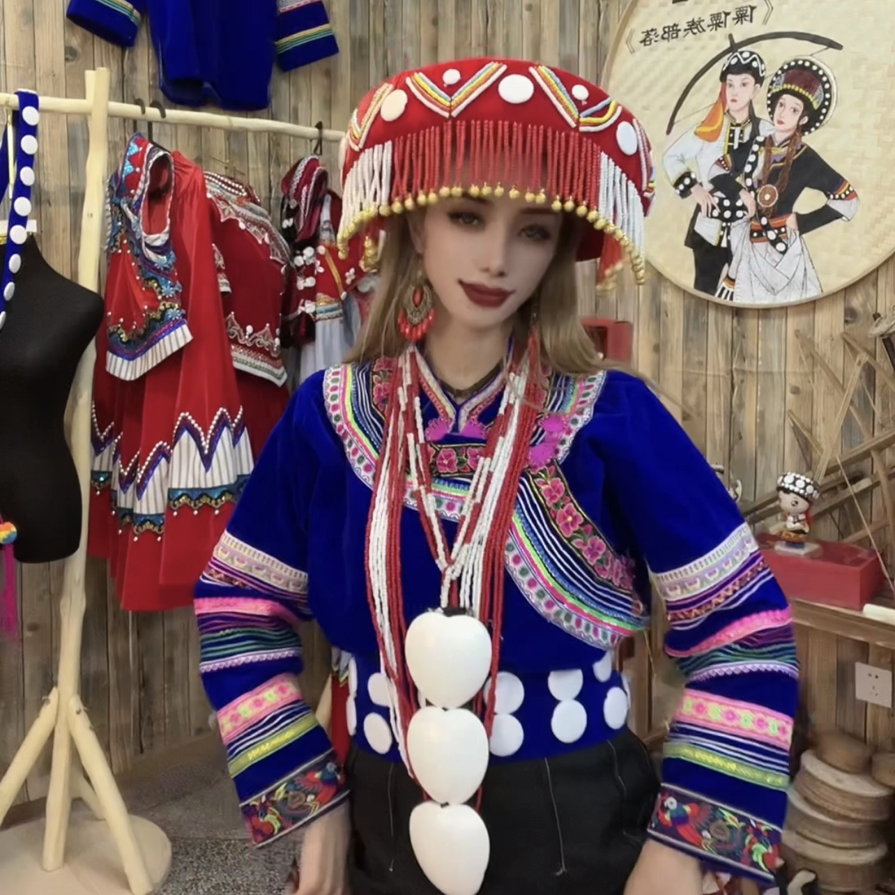 傈僳族头饰  帽子（百搭款）傈僳族服装服饰配饰,淘宝优惠券,粉丝福利购,淘宝优惠卷