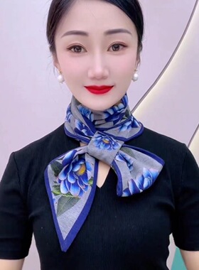 春秋冬印花古韵女保暖护颈围巾