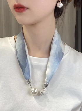 欧丝绣丝巾磁力扣女围脖