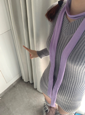 春款休闲Y2K细围巾男女通用