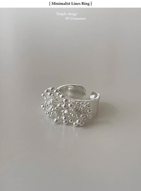 花朵戒指女小众设计轻奢高级感2025新款爆款开口可调节食指戒闺蜜