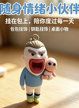 哈兰德搞笑钥匙扣世界杯可爱丑萌包包挂件随身挂件桌面摆件挂饰