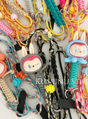 手工定制正版拉布布海边斜挎绳包包斜挎绳包带手机链拍立得相机绳