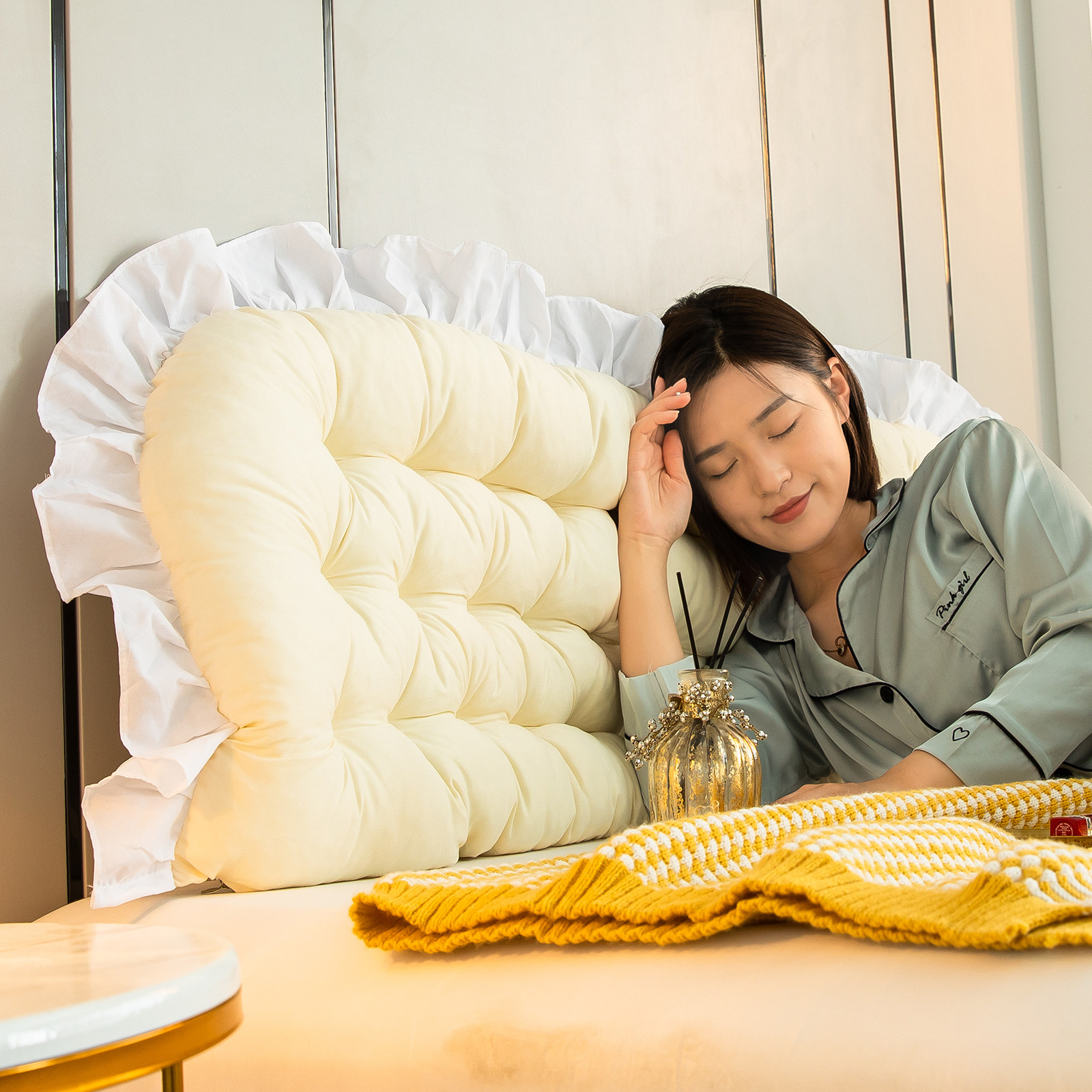 简约靠枕床头宿舍学生大靠背卧室床上护腰靠垫榻榻米软包墙围防撞,淘宝优惠券,粉丝福利购,淘宝优惠卷