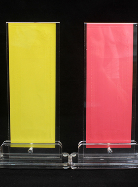 22x8cm双层亚克力牌位架螺丝款透明牌水晶底座单张纸牌位2个包邮