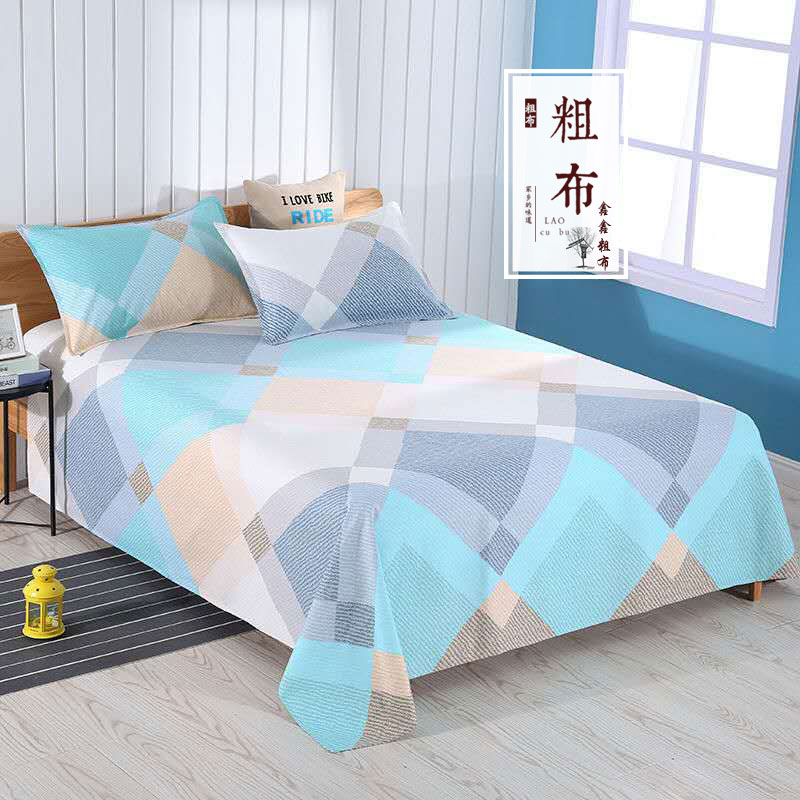 纯棉不起球加厚老粗布床单单双人床炕单土炕榻榻米睡单1.5/1.8/2 - 图0