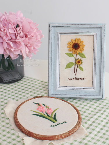 刺绣布素色棉麻布料欧式绣花布手工diy刺绣用布细纹亚麻绣布 - 图3