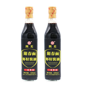 三和四美阳春面虾籽酱油馄饨干拌面调料生抽炒菜调味品500ml*2瓶