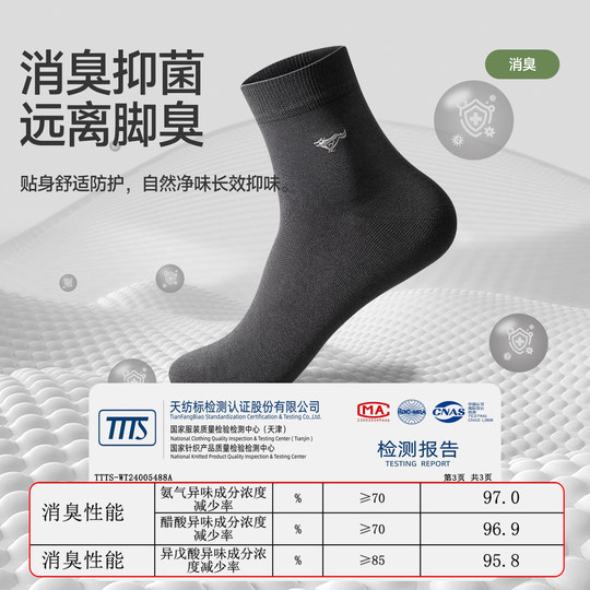 Septwolves pure cotton antibacterial and deodorant men's socks