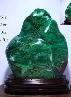 印度天然绿色高档大厅泰山石敢当