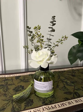 无火干花茉莉茶香氛精油摆件家用室内卧室持久留香高级香薰