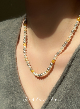 施家珍珠项链轻奢高级感毛衣链