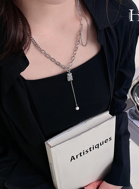 海蓝蓝超闪满钻小熊项链