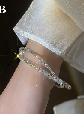 水晶串珠手链女夏轻奢小众设计感