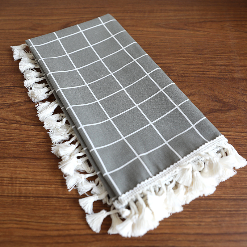 桌布棉麻布艺ins风餐桌布夜市摆摊投影仪打印机床头柜微波炉盖布