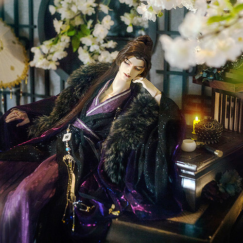 花月荼蘼紫夜BJD娃娃SD三分四分叔大女古装古风娃衣通贩现货 - 图0