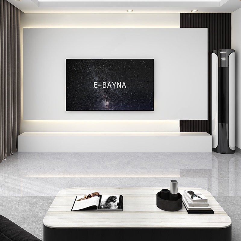 2026悬浮悬空电视背景墙新款侘寂风小红书哑光素色奶油风极简客厅,淘宝优惠券,粉丝福利购,淘宝优惠卷