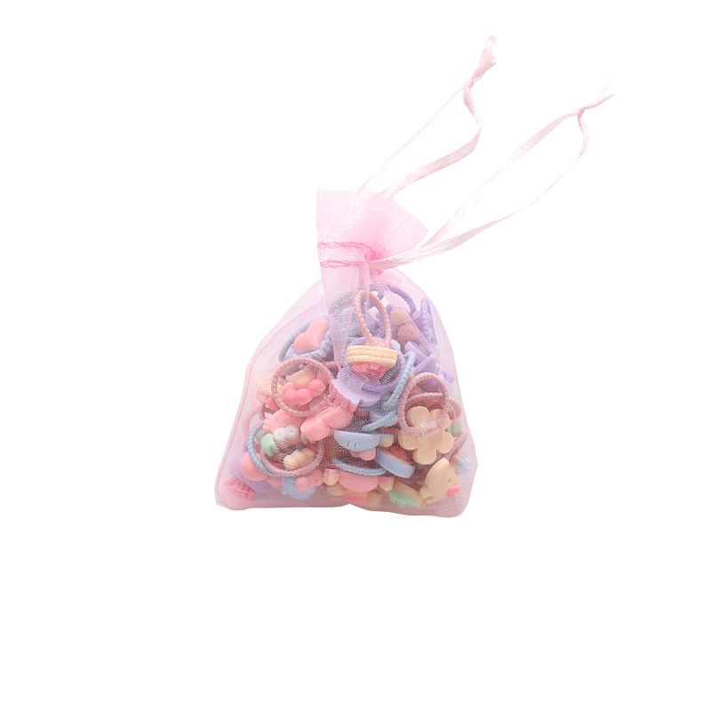 发饰儿童可爱清新粉色小花树脂发圈40根宝宝发圈婴儿扎小啾啾皮筋,淘宝优惠券,粉丝福利购,淘宝优惠卷