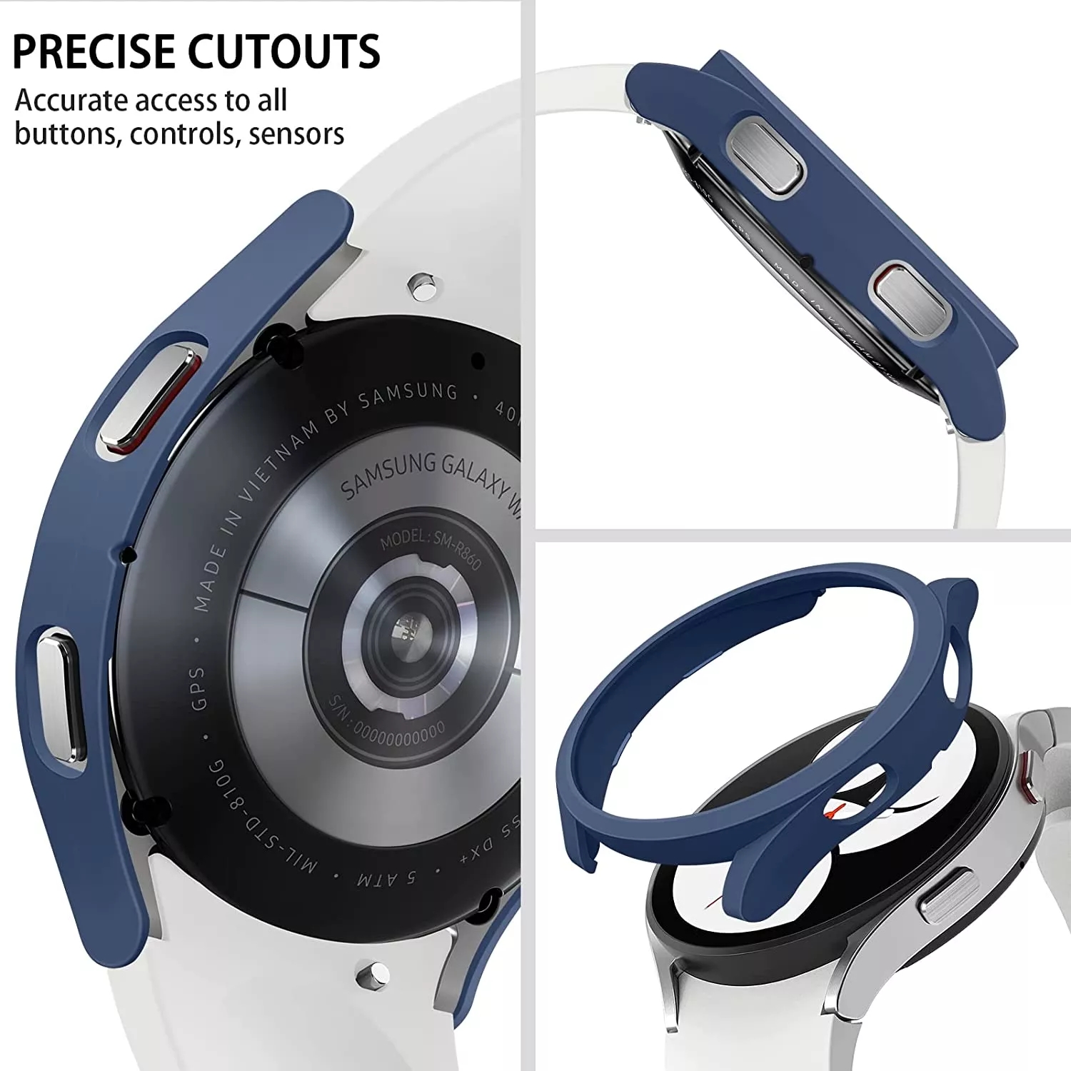 适用三星Galaxy Watch7/6/5/4手表表壳Watch5Pro镂空半包pc保护套 - 图0