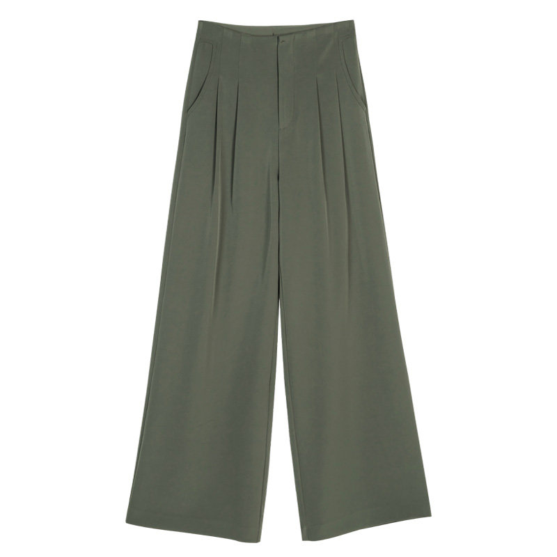 坠感高腰宽松垂感夏季直筒阔腿裤 首嘉服饰休闲裤