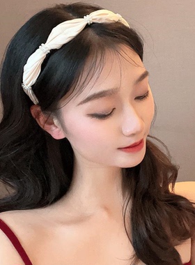 法式珍珠发箍女款白色发卡2025新款发饰高级感洋气蝴蝶结头饰头箍