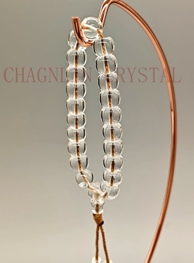天然白水晶老型珠直切带佛头手链