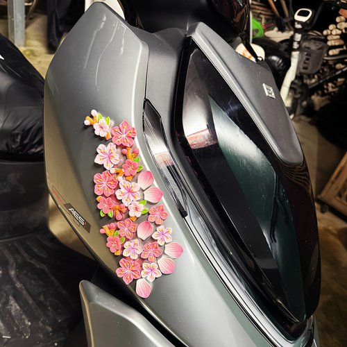 适用25款极核AE4 Pro/Max/AE8+/AE7车身装饰贴纸仿真桃花立体饰品 - 图3