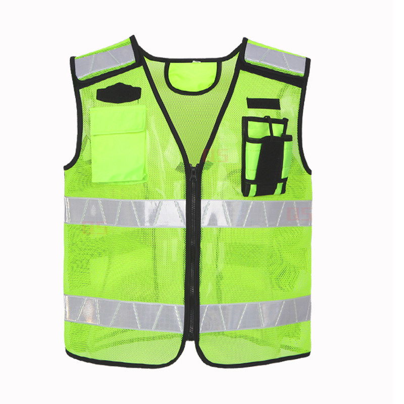 反光背心网眼反光马甲摩托骑行道路养护施工反光安全服荧光背心印_虎窝淘