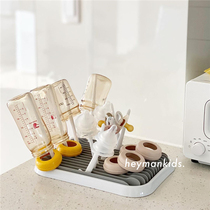 heymankidsPre-set | Korea Nprabe Foldable Containing Baby Bottle Cutlery Drying Drain Rack
