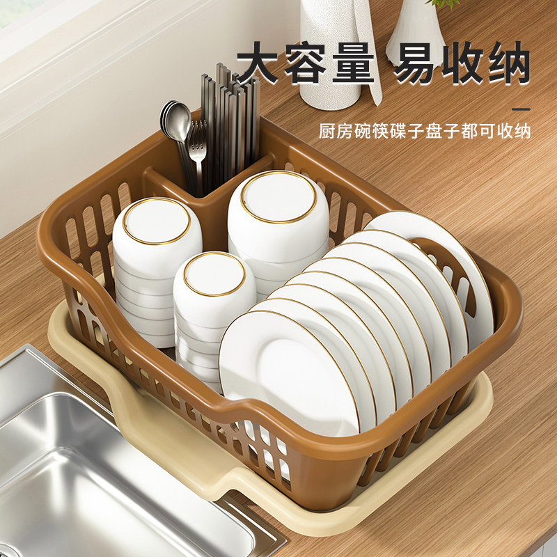 厨房碗碟架台面餐盘收纳家用带排水置物架免安装多用途沥水碗架,淘宝优惠券,粉丝福利购,淘宝优惠卷