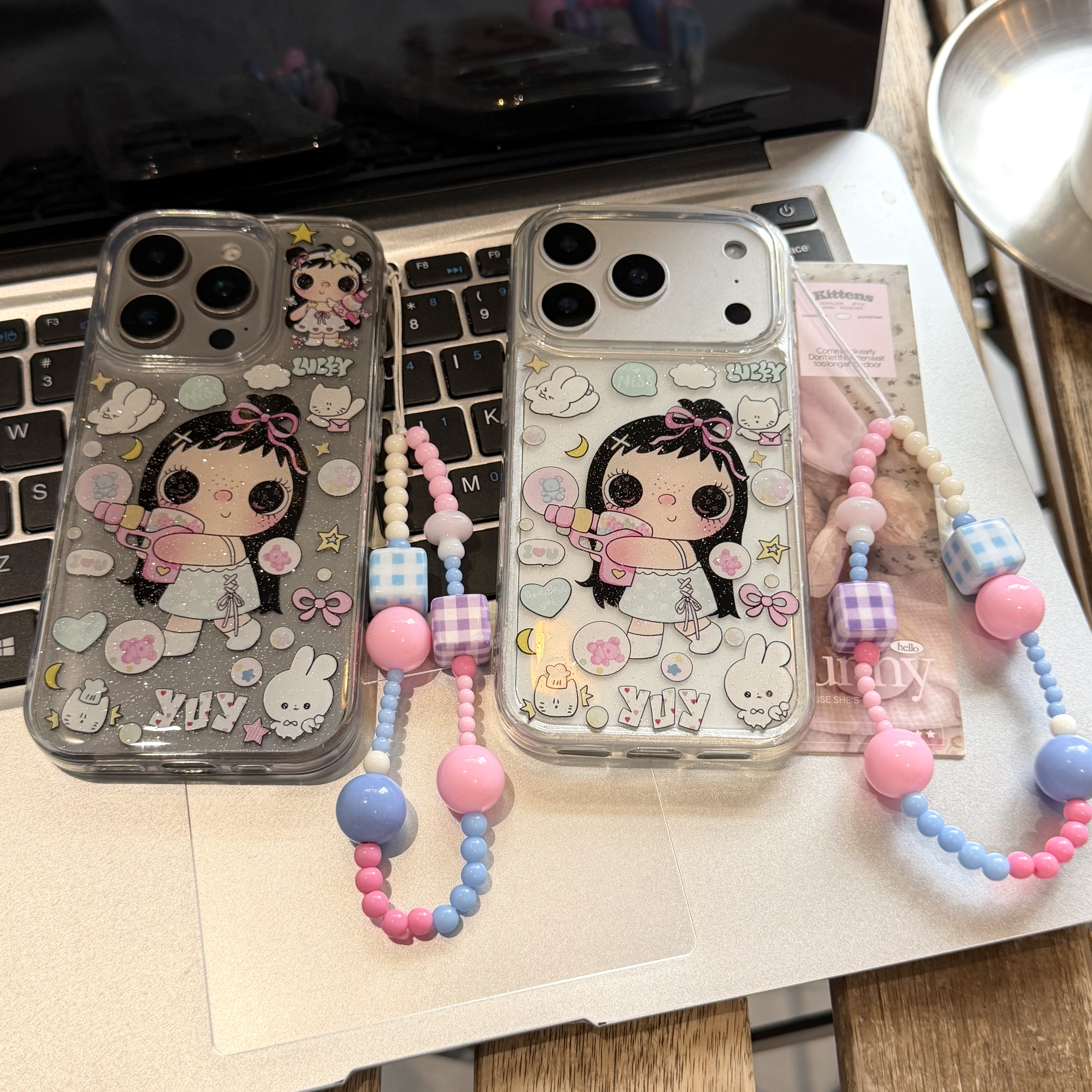 可爱泡泡机小玉女孩适用vivoy500 y300pro手机壳y200 y100i y78+ y77e软壳y76s y75s y53s女y52保护套y51防摔 - 图2