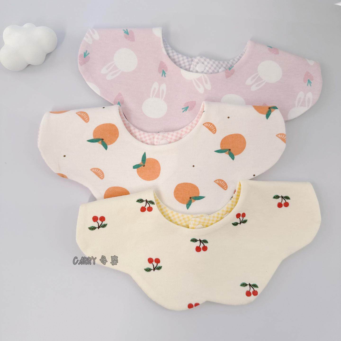 ins韩版卡通宝宝围兜口水巾双层棉口水兜儿童防水围嘴婴儿口水巾,淘宝优惠券,粉丝福利购,淘宝优惠卷