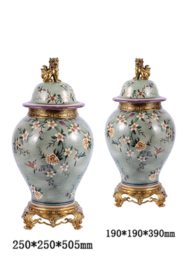 欧式将军罐美式摆件客厅法式花瓶