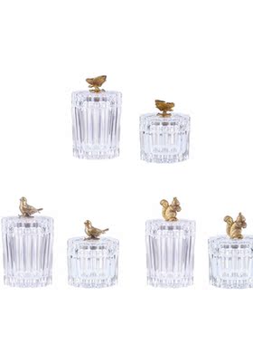 欧式糖果盒美式水晶储物罐法摆件