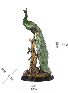 奢华客厅仙鹤纯铜摆件欧式法式鸟