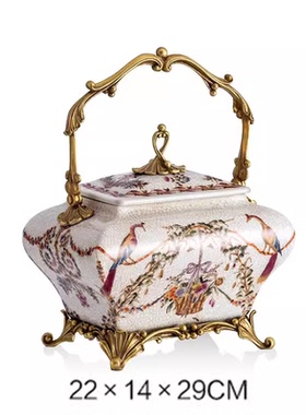 欧美奢华法式装饰提壶储物罐盖盒
