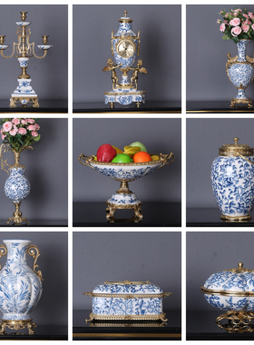 纯铜摆件欧式客厅美式法式装饰品